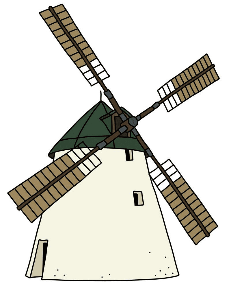 Windmill clipart 7