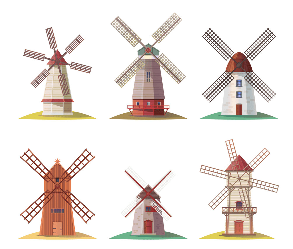 Windmill clipart for kid