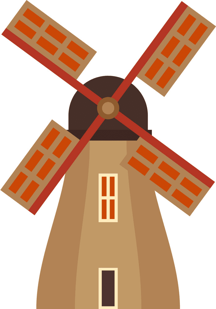 Windmill clipart free 5