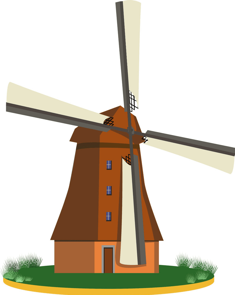 Windmill clipart free for kid