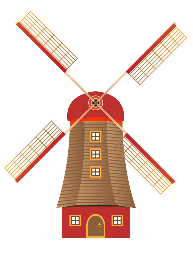 Windmill clipart free for kids