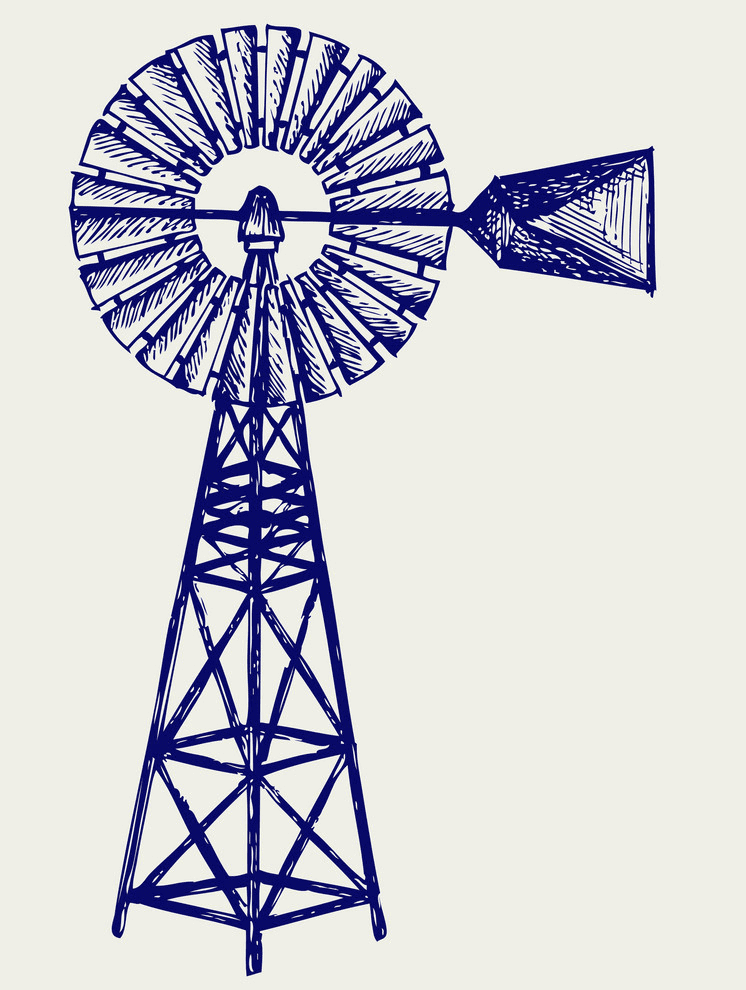 Windmill clipart free image
