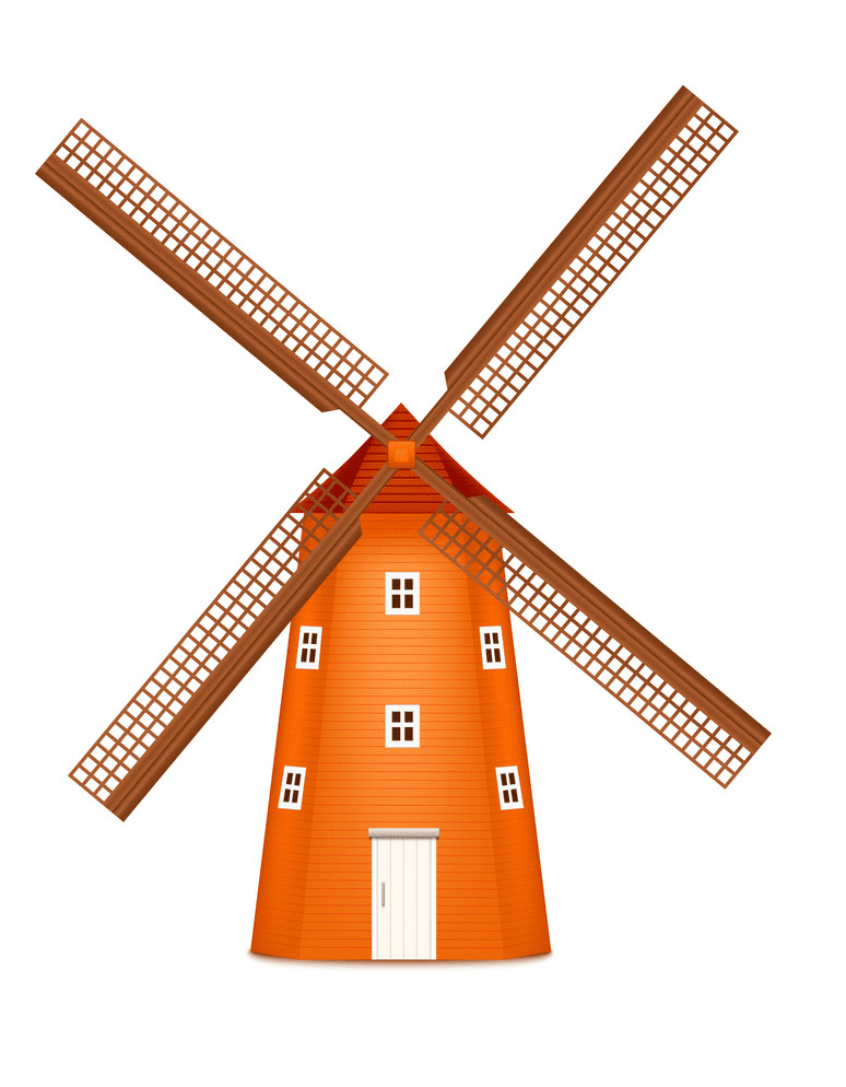 Windmill clipart free