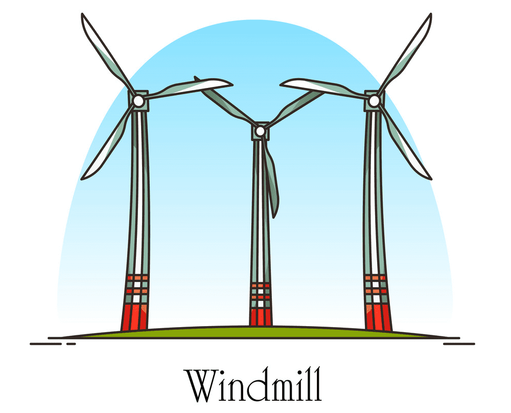 Windmill clipart png for kid