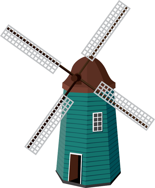 Windmill clipart transparent 1