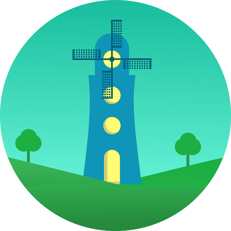 Windmill clipart transparent 12