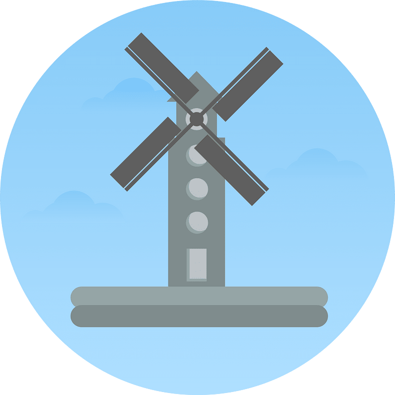 Windmill clipart transparent 14
