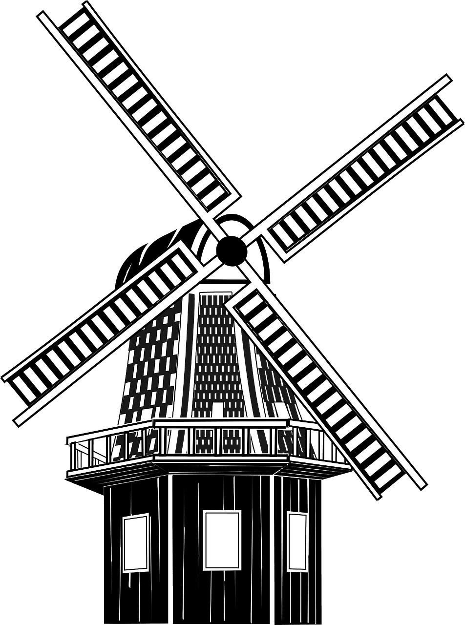 Windmill clipart transparent background 4