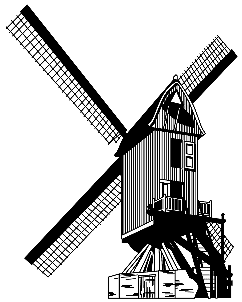 Windmill clipart transparent background 6