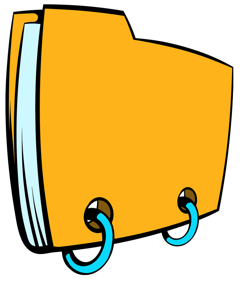 Yellow Folder clipart for kid