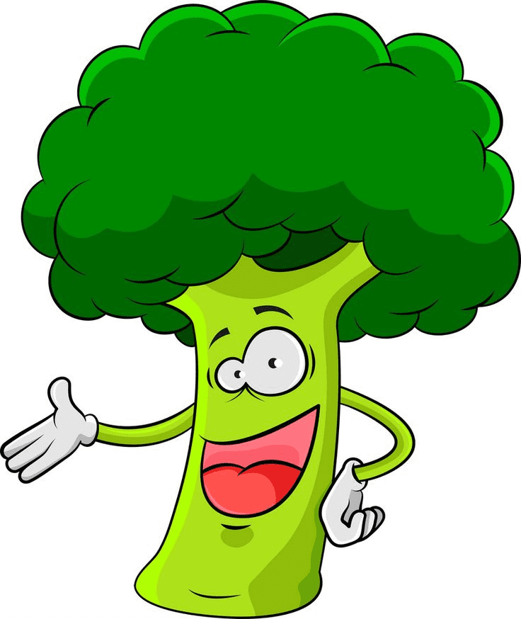 Cartoon Broccoli clipart free