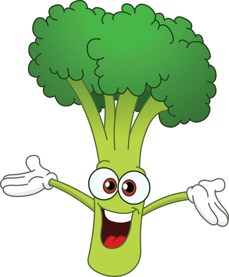 Cartoon Broccoli clipart