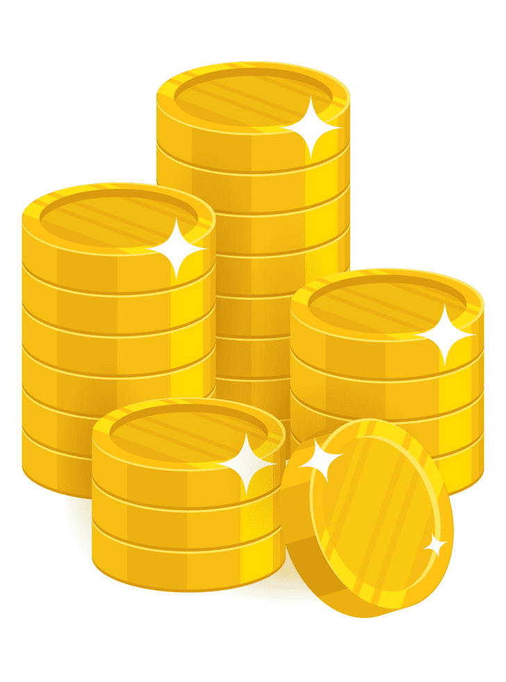 Coins clipart for kids