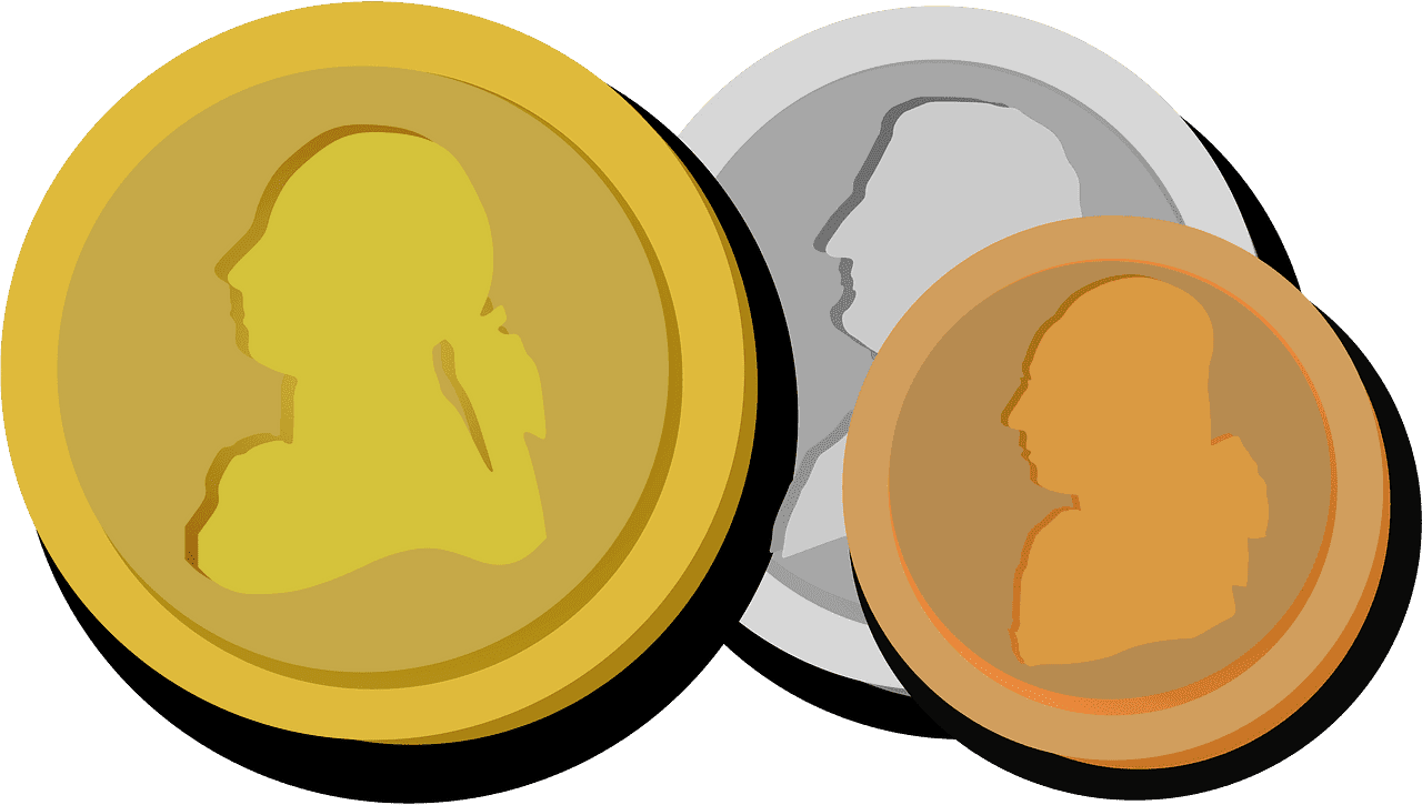Coins clipart transparent for free