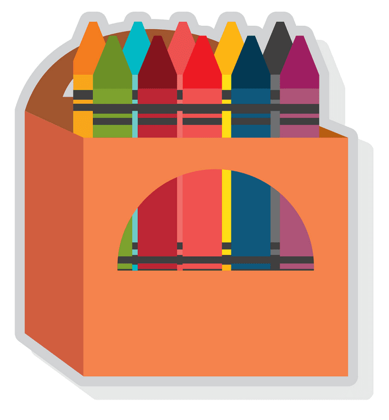 Crayon Box clipart for free