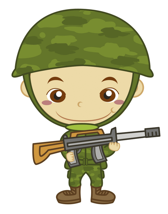 Cute Soldier clipart