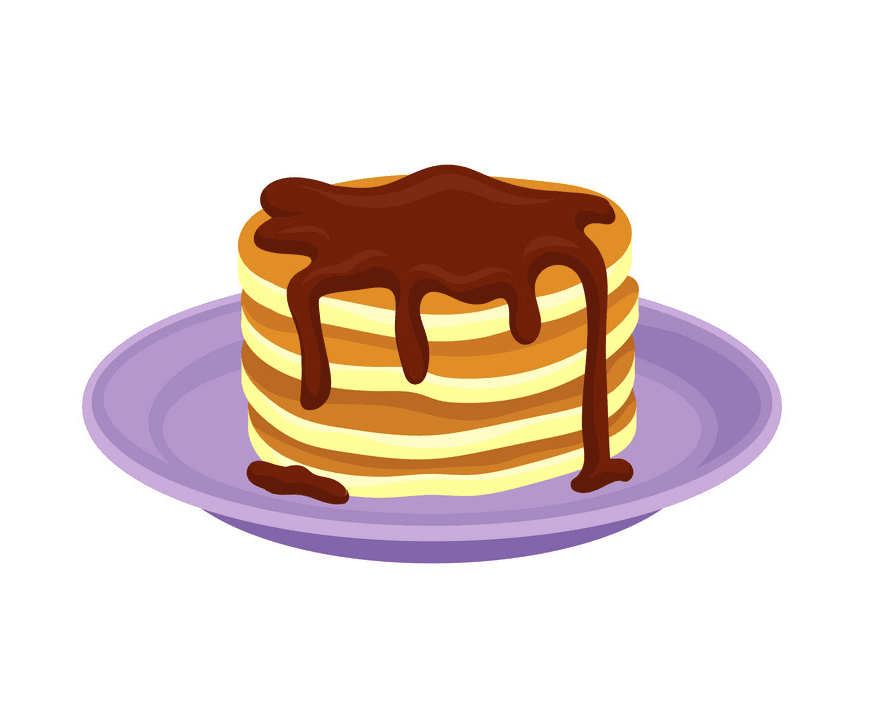 Free Pancakes clipart png for kids