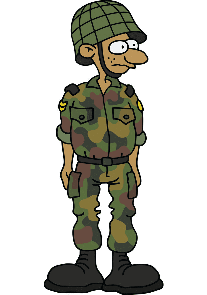 Funny Soldier clipart