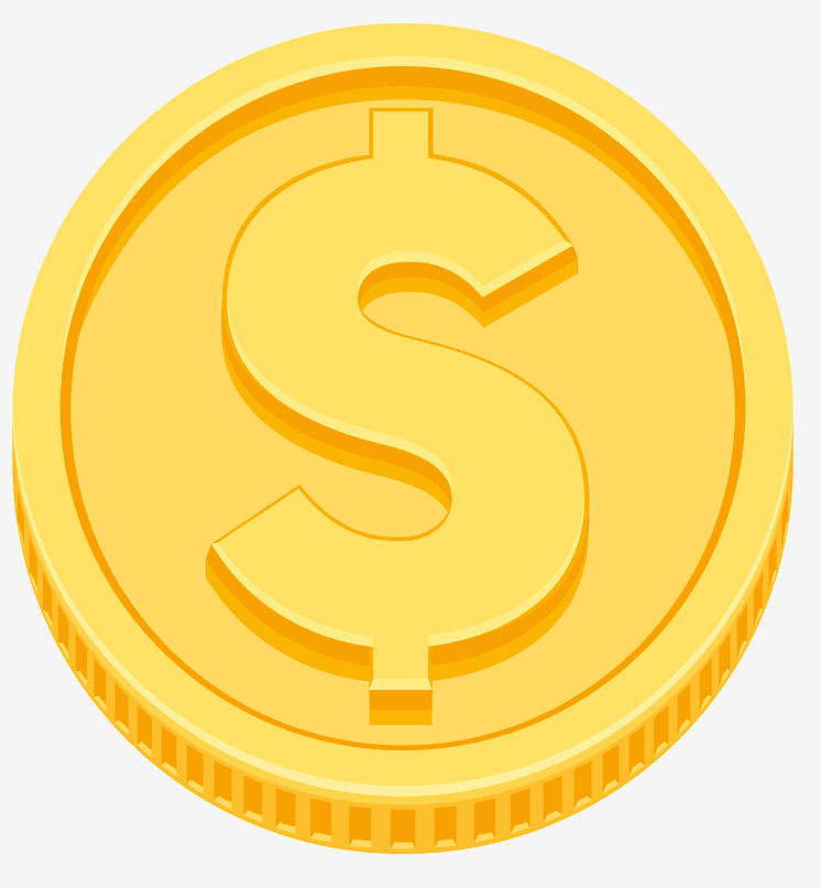 Gold Coin clipart for free