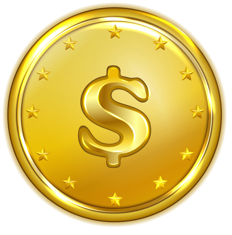Gold Coin clipart free for kid