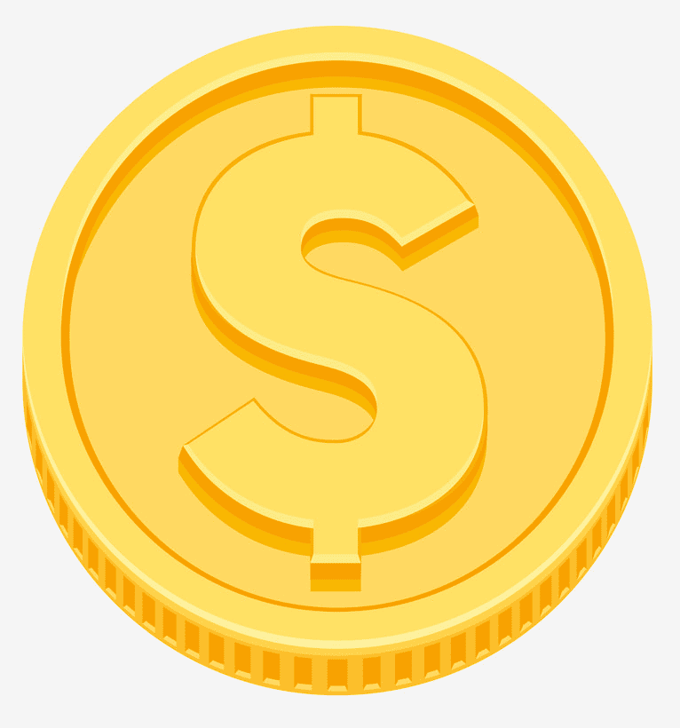 Gold Coin clipart free for kids