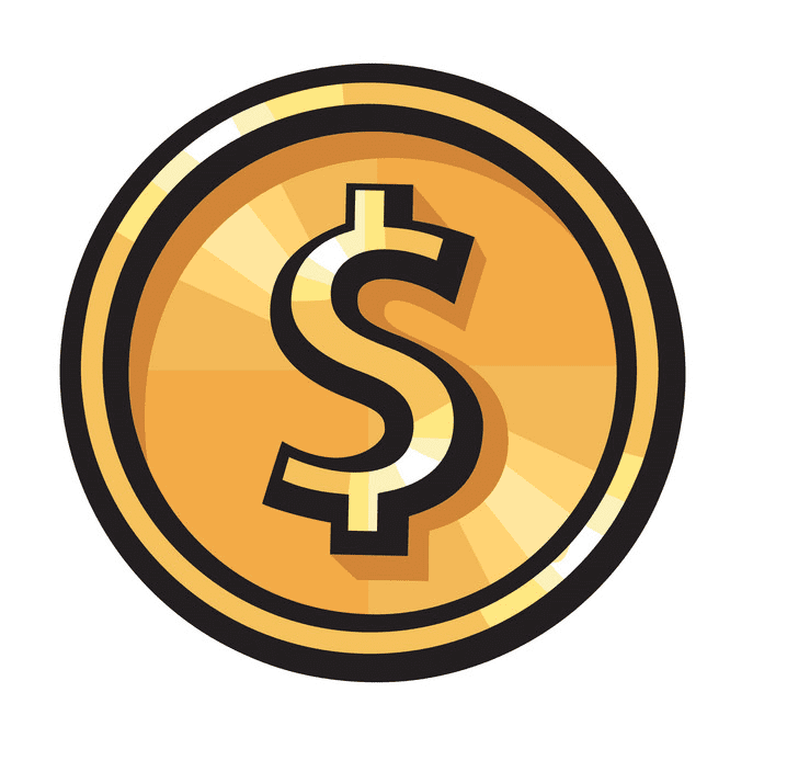Gold Coin clipart png for kid