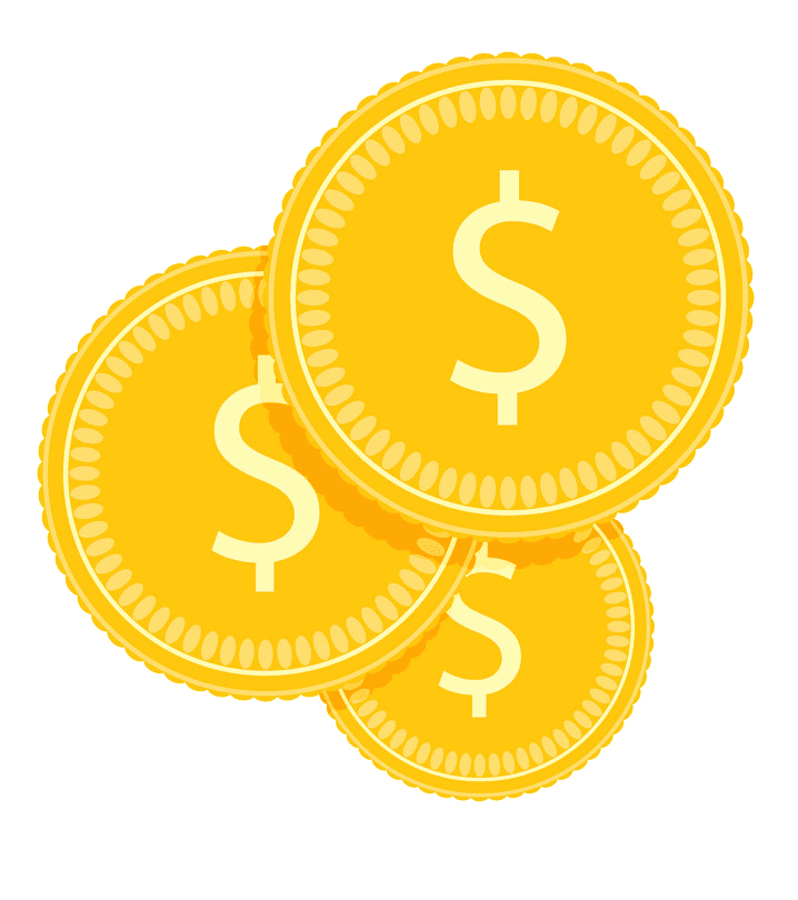 Gold Coins clipart free