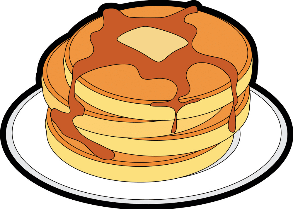 Pancakes clipart free 6