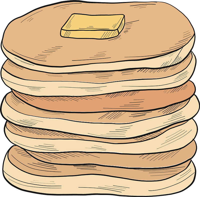 Pancakes clipart transparent for kid