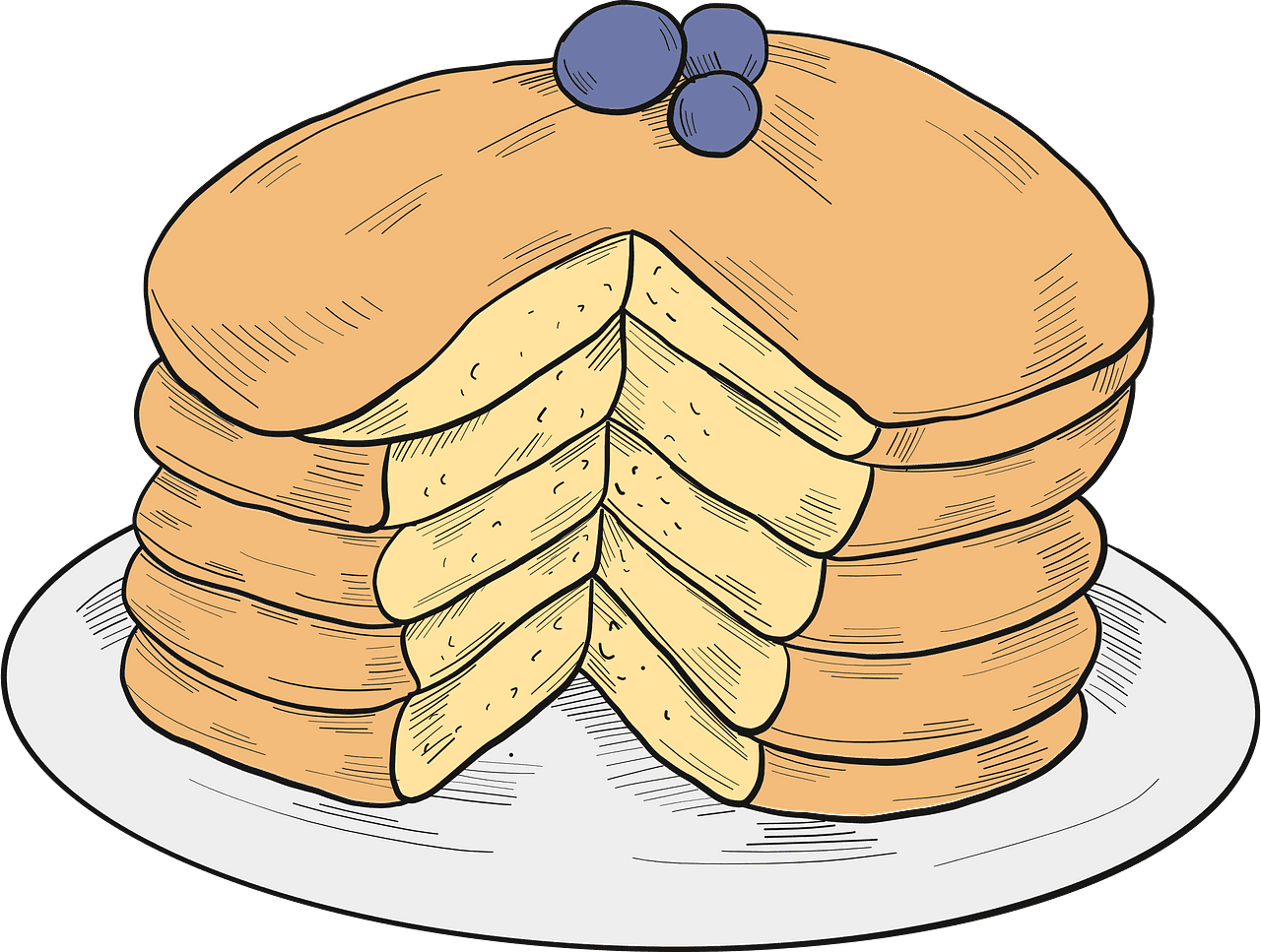 Pancakes clipart transparent free