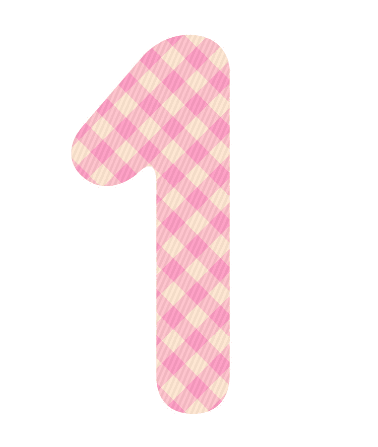 Pink Number 1 clipart