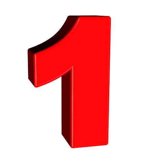 Red Number 1 clipart image