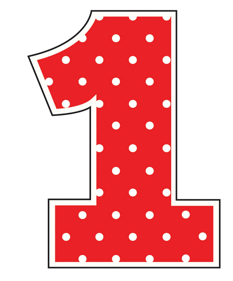 Red Number 1 clipart picture