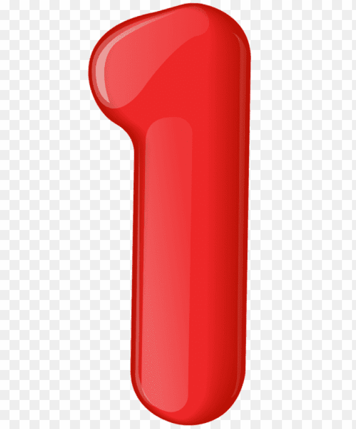 Red Number 1 clipart png