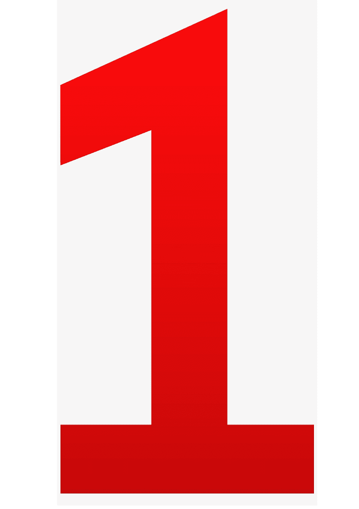 Red Number 1 clipart