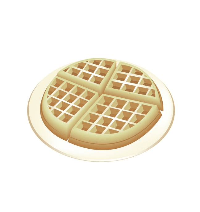 Round Waffle clipart for free