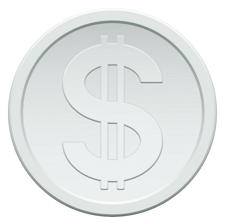 Silver Coin clipart for free