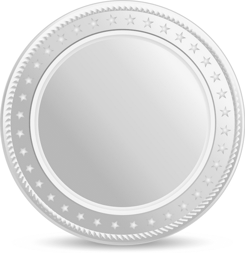 Silver Coin clipart free