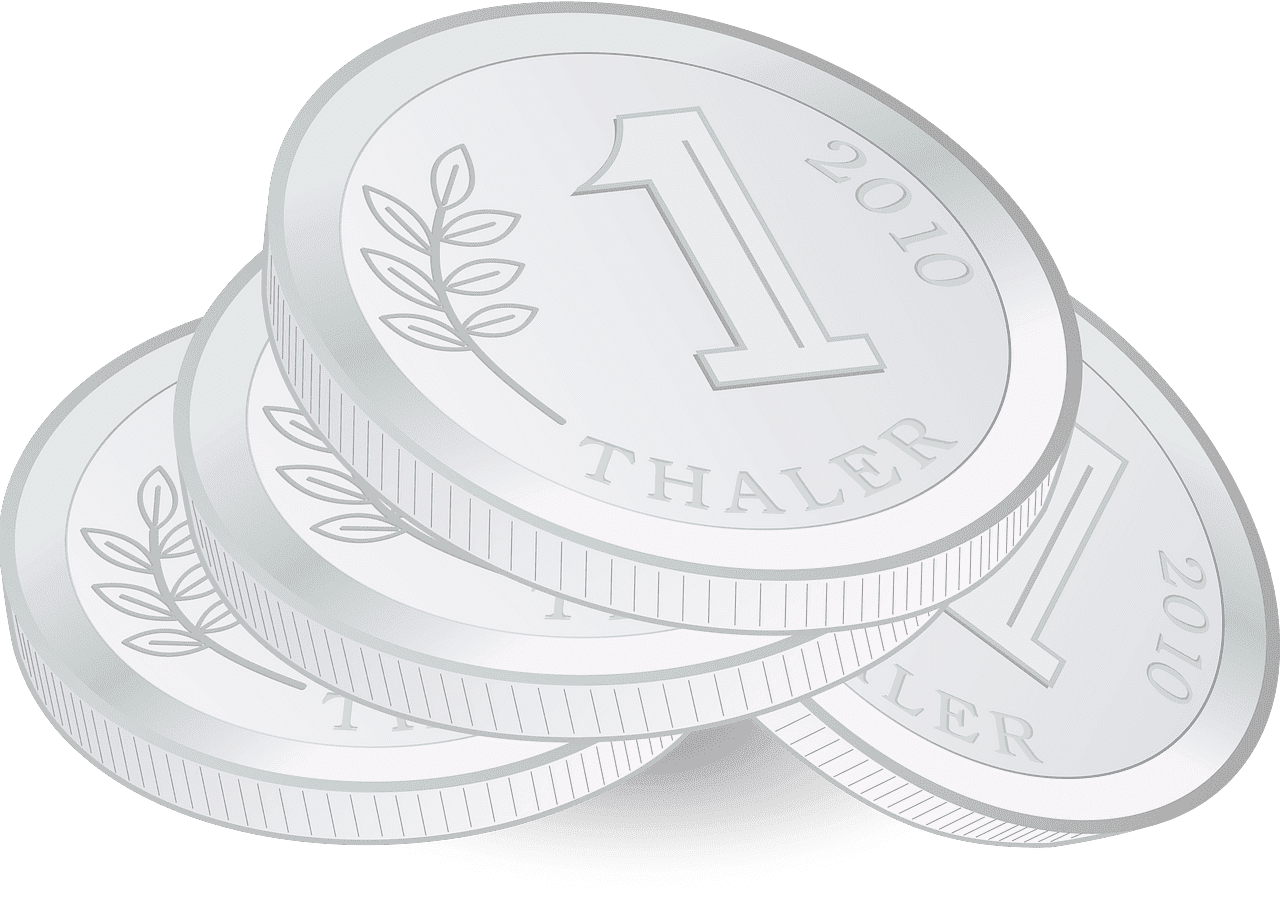 Silver Coins clipart transparent