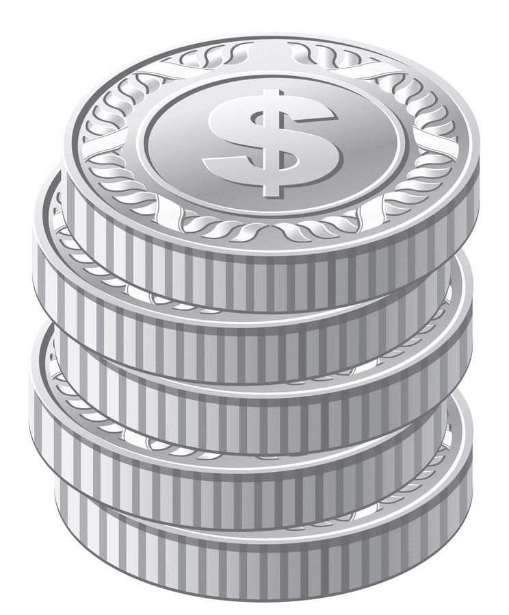 Silver Coins clipart