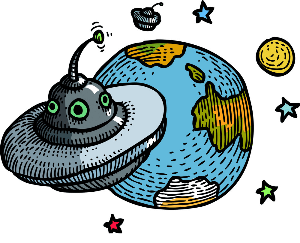 UFO clipart free for kid