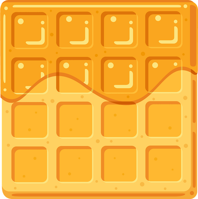 Waffle clipart transparent for kids