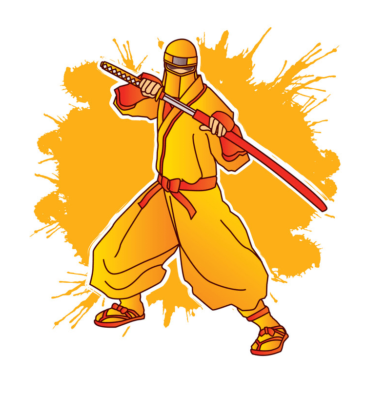 Yellow Ninja clipart