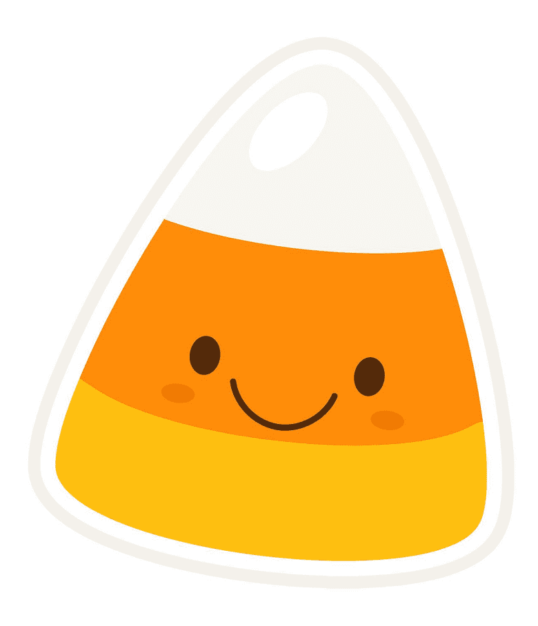 Cute Candy Corn clipart for kid