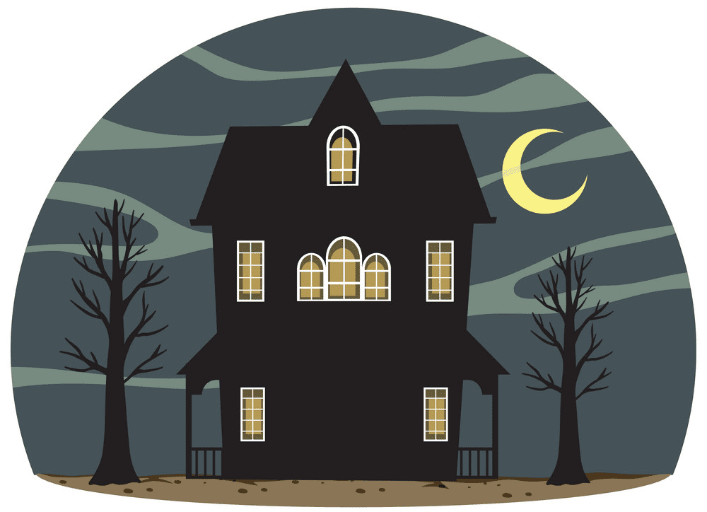 Haunted House clipart free 3