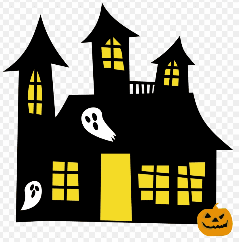 Haunted House clipart png for kid
