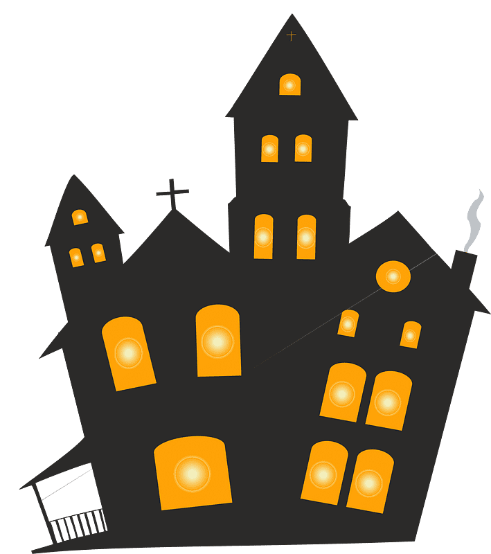 Haunted House clipart transparent background 1