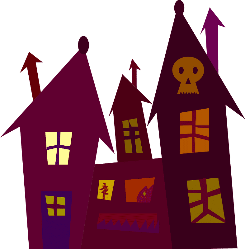Haunted House clipart transparent background 2