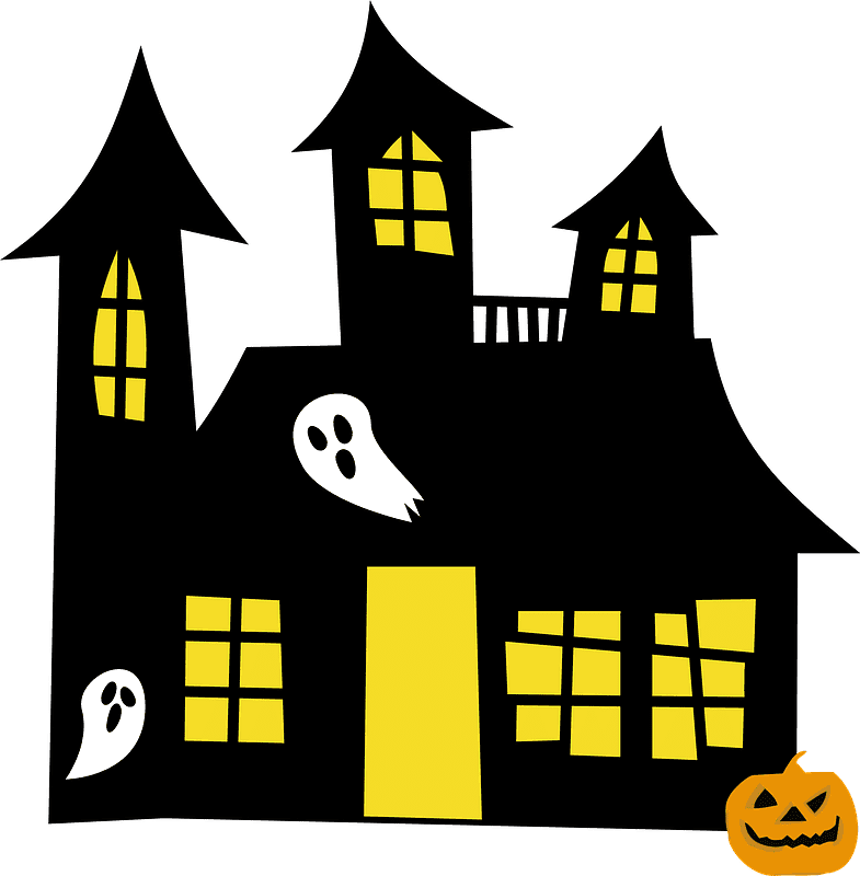 Haunted House clipart transparent background 3
