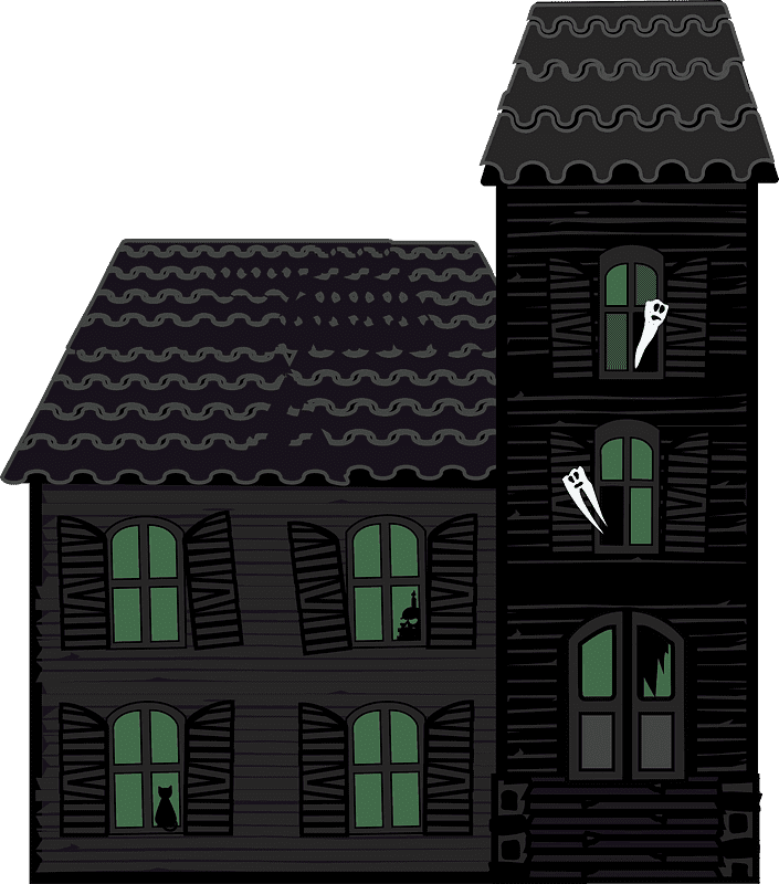 Haunted House clipart transparent background 9